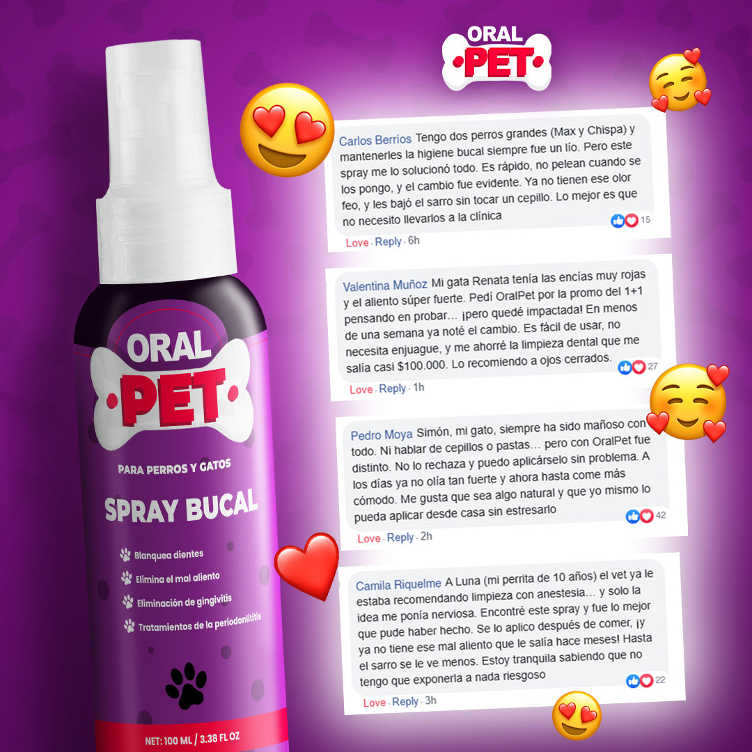 OralPet® spray de Salud Dental Perros y Gatos